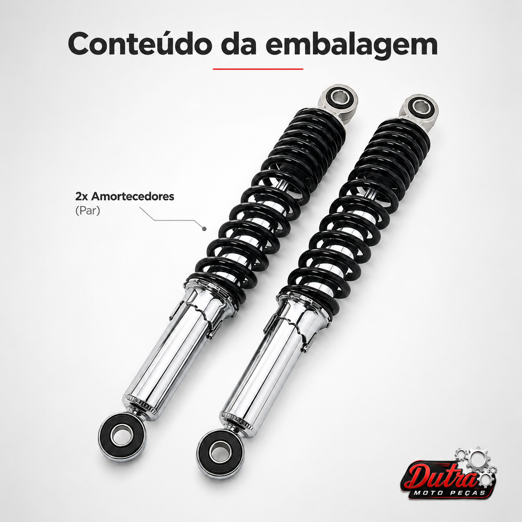 Par Amortecedor Traseiro Honda Biz 125 Biz 110i Pop 110i Padrão Modelo Original