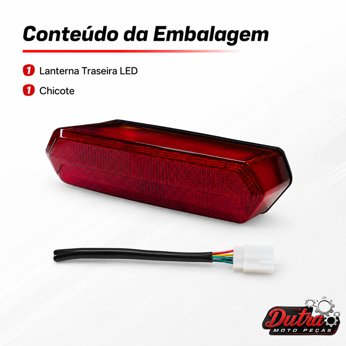 Lanterna Traseira LED Com Chicote Honda CG 160 Titan Fan 2025 Luz Freio