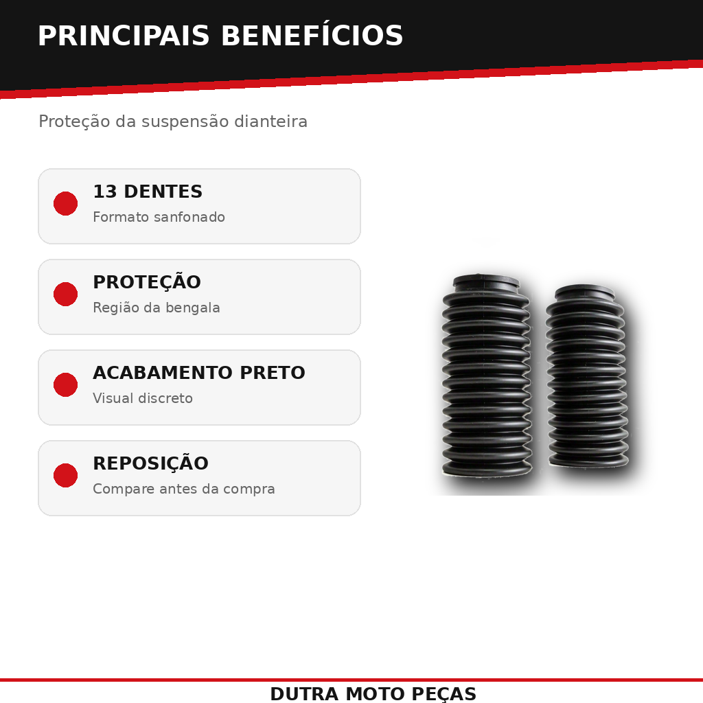 Sanfona de Bengala 13 Dentes Proteção da Suspensão CIRCUIT EQUIPMENT