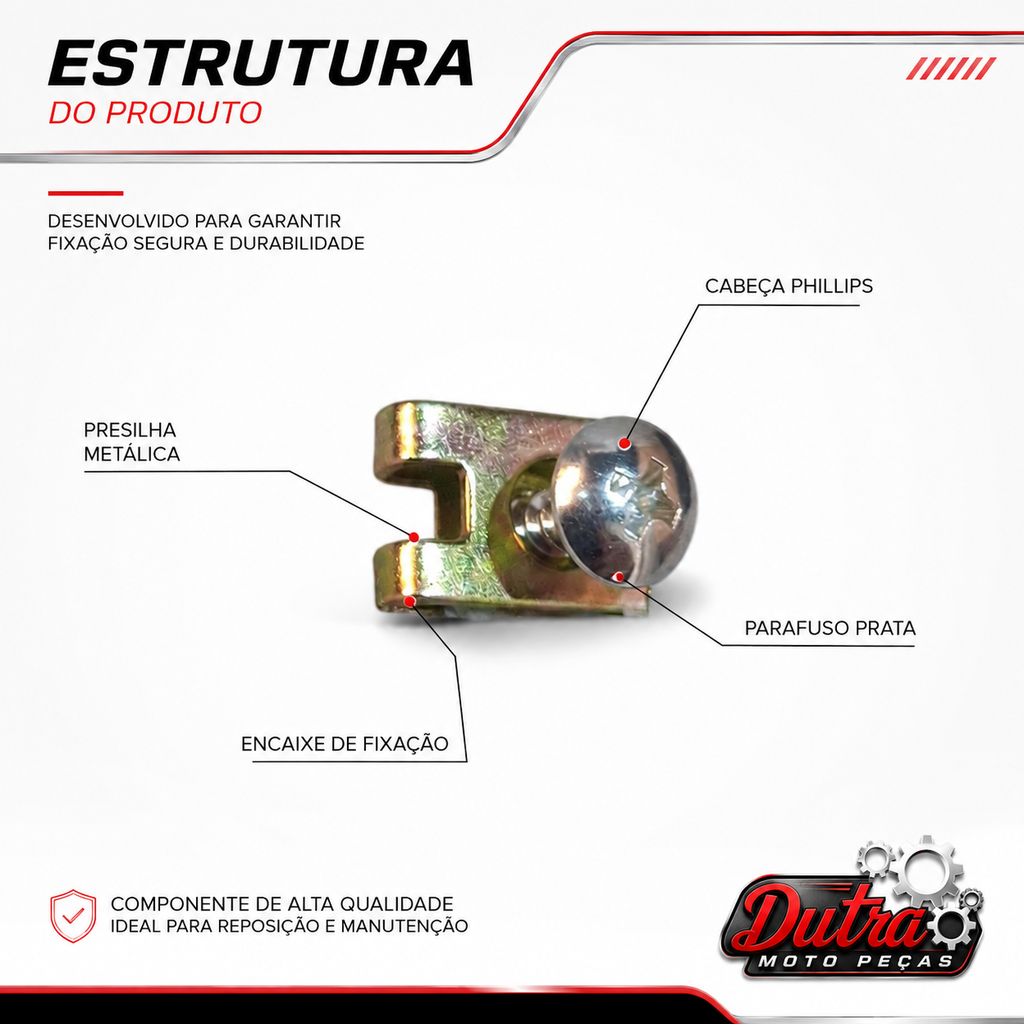 10x Parafuso + Presilhas Carenagem Honda Titan 150 09/15.