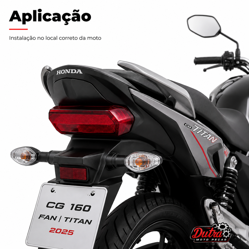 Lanterna Traseira LED Com Chicote Honda CG 160 Titan Fan 2025 Luz Freio