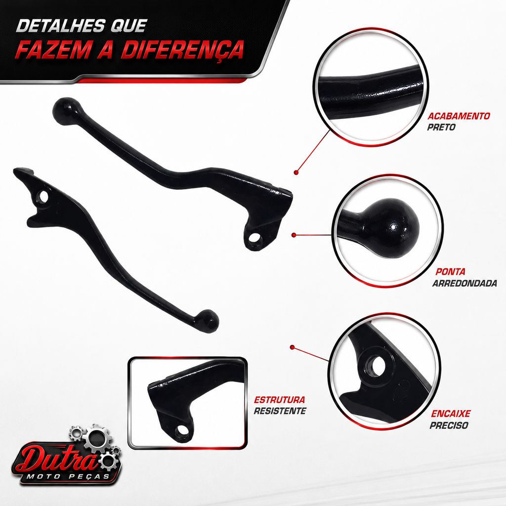 Par Manete Embreagem Freio Disco Yamaha Fazer 250 Preto