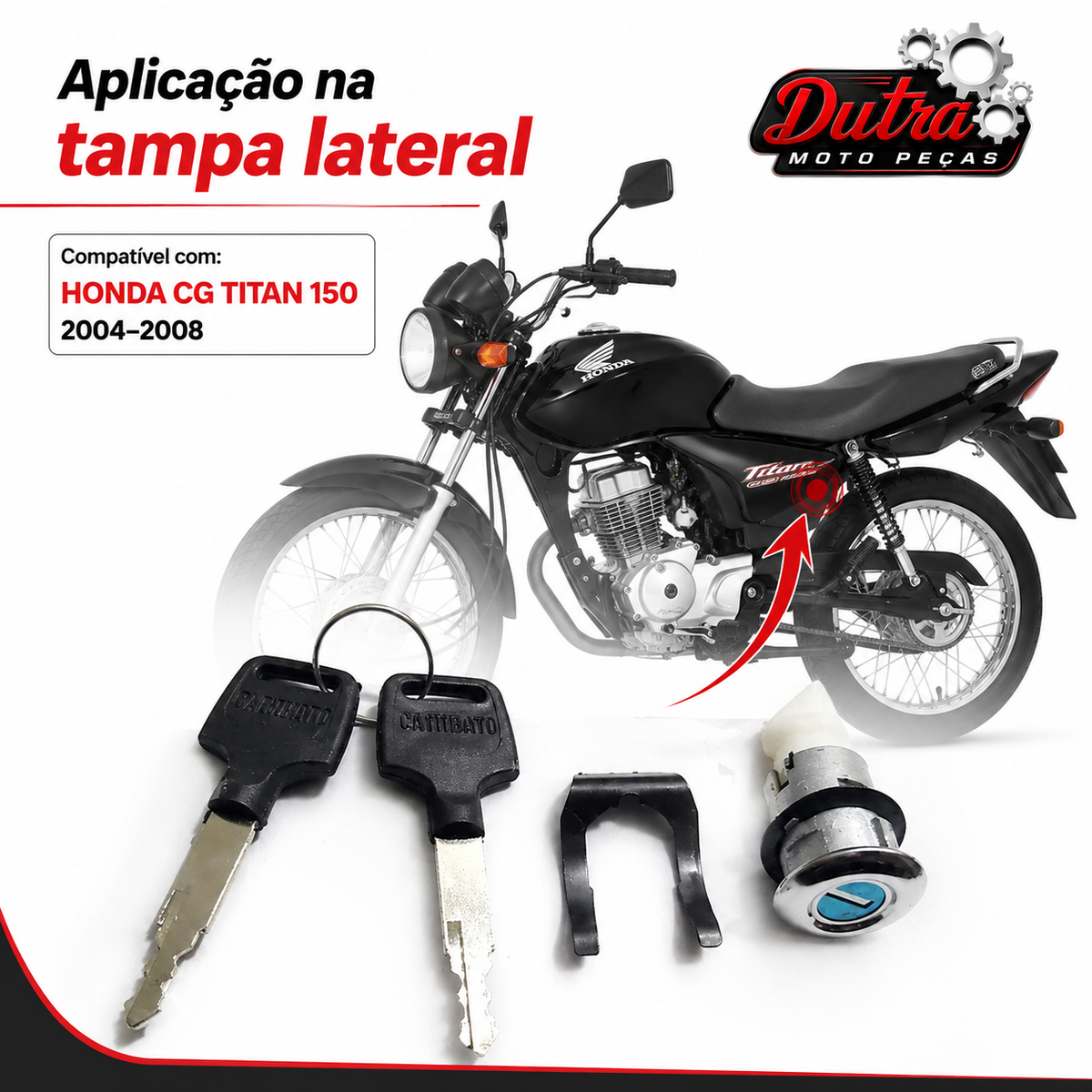 Pino Trava Tampa Lateral Honda CG Titan 150 2004 a 2008 Carenagem