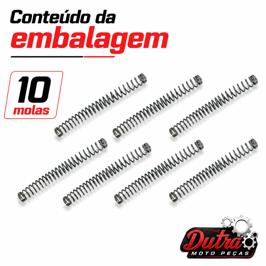 Kit 10 Molas Varão Vareta De Freio Universal Para Moto Modelo Original