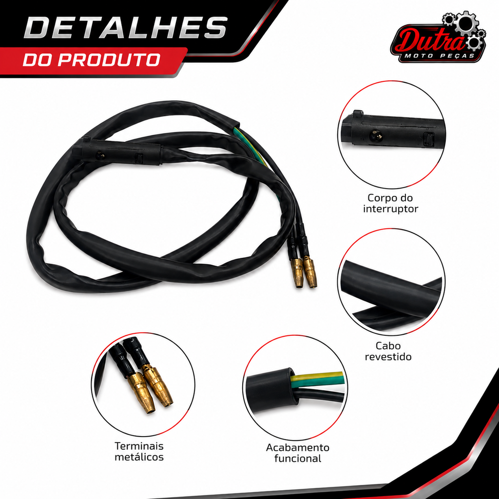 Interruptor Freio Dianteiro Titan 125 Ks Lona/ Titan 150 Lona/ Nxr Bros 150/125 Lona