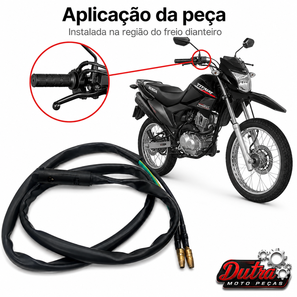 Interruptor Freio Dianteiro Titan 125 Ks Lona/ Titan 150 Lona/ Nxr Bros 150/125 Lona