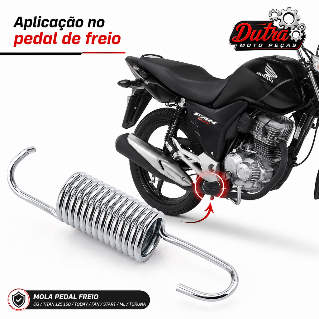Mola Pedal De Freio Titan 125 150 Biz 100 125 CBX 200 NXR 125 150 Pop 100 110 Suzuki Yes XTZ 125
