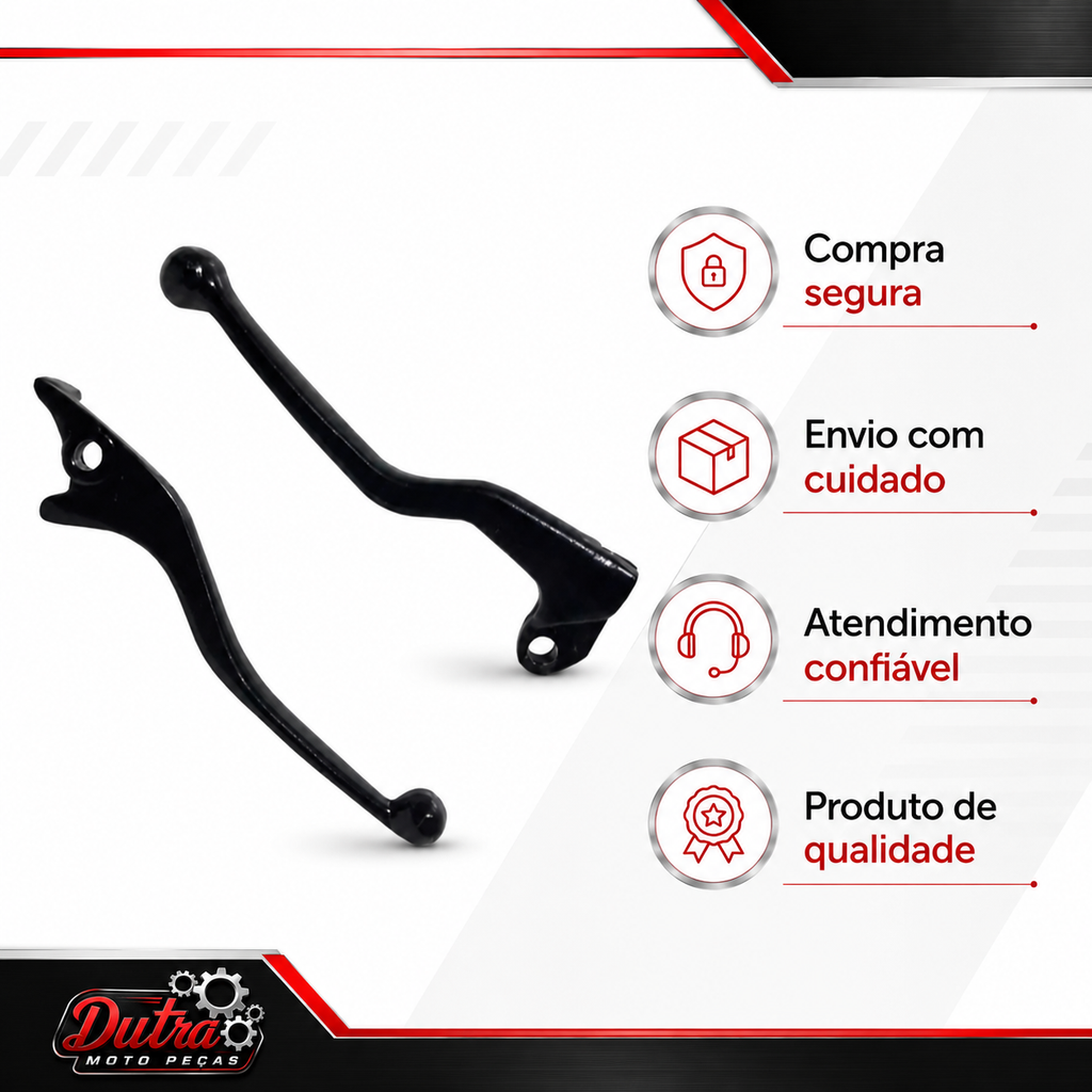 Par Manete Embreagem Freio Disco Yamaha Fazer 250 Preto