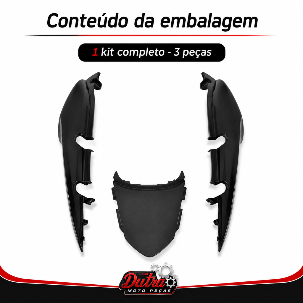 Rabeta Completa Honda Titan 150 Mix Fan 150 Preto 2009 a 2013 Carenagem Traseira