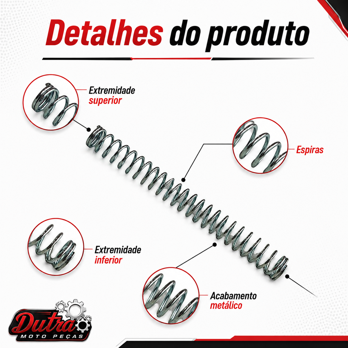 Mola Pedal De Freio Titan 125 150 Biz 100 125 CBX 200 NXR 125 150 Pop 100 110 Suzuki Yes XTZ 125