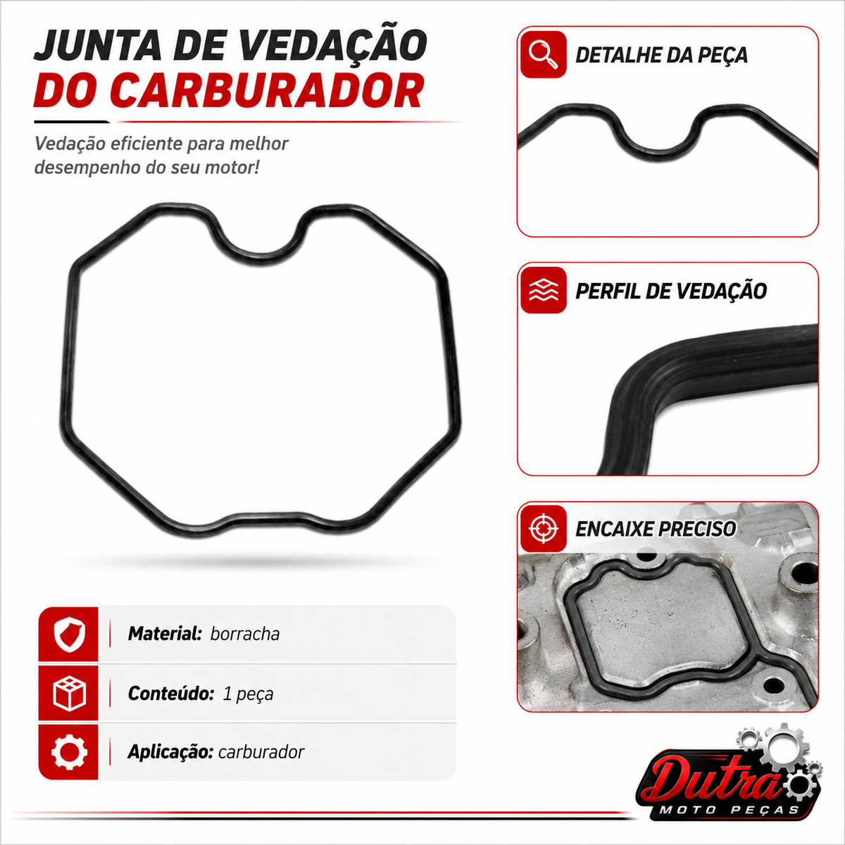 Guarnição Cuba Carburador Honda CG Titan 125 150 Fan Vedação Carburador