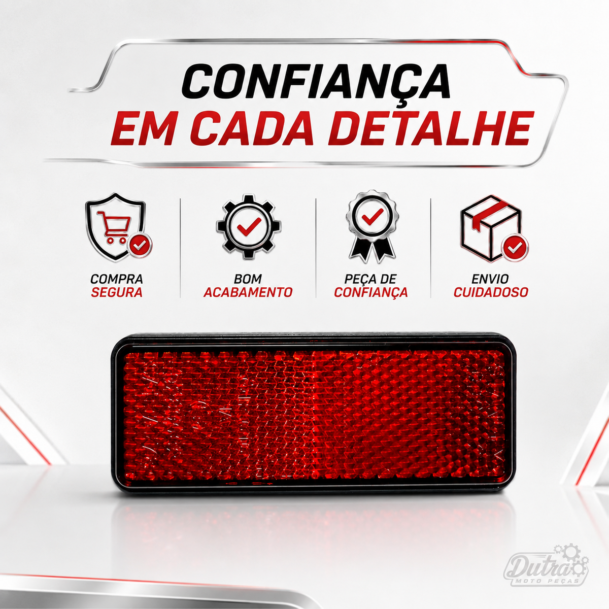 Refletor Olho de Gato Traseiro Yamaha XTZ 125 XT 600 660 Fazer 250 YBR Factor 125