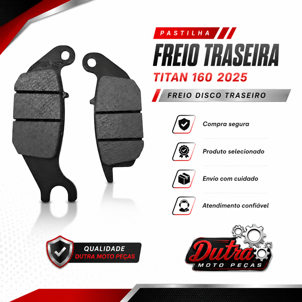 Pastilha Freio Traseira Titan 160 2025 Freio Disco Traseiro