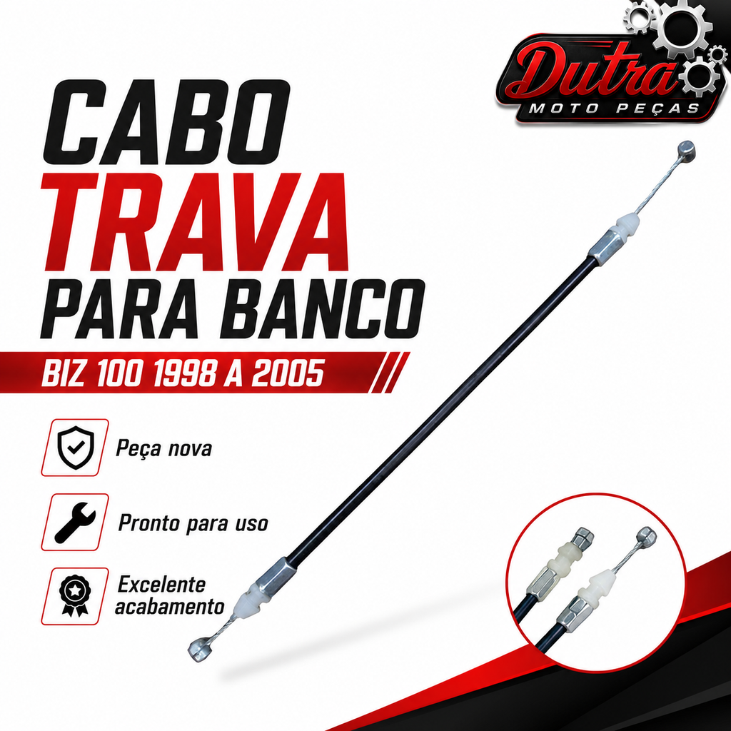 Cabo Trava Abertura Banco Honda Biz 100 C100 1998 a 2005 Assento
