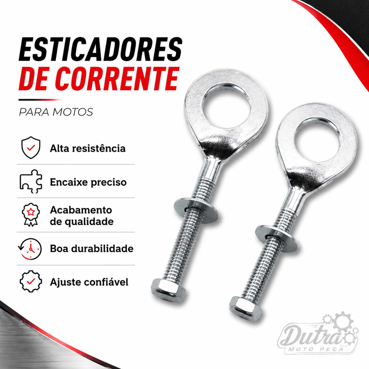 Par Esticador Corrente Honda CG 150 160 Titan Fan Start Ajustador Transmissão