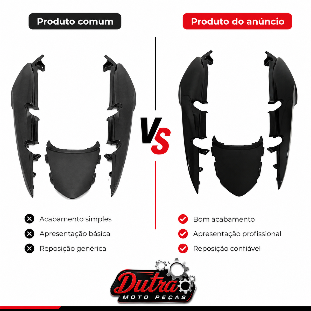 Rabeta Completa Honda Titan 150 Mix Fan 150 Preto 2009 a 2013 Carenagem Traseira
