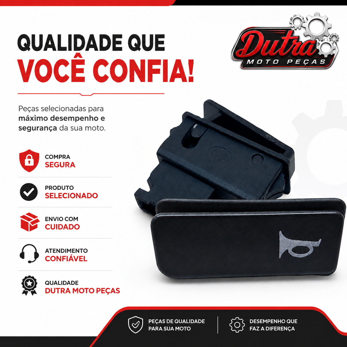 Botão Interruptor Buzina Suzuki Burgman 125 125i Comando Buzina Reposição