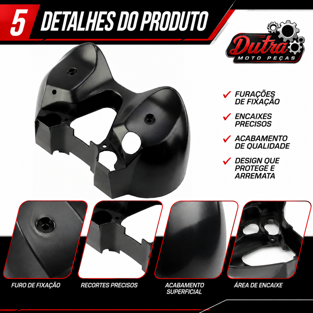 Carcaça Capa Inferior Painel Honda CG Titan 150 KS ES Fan 150 Cargo 2004 a 2008 Modelo Original