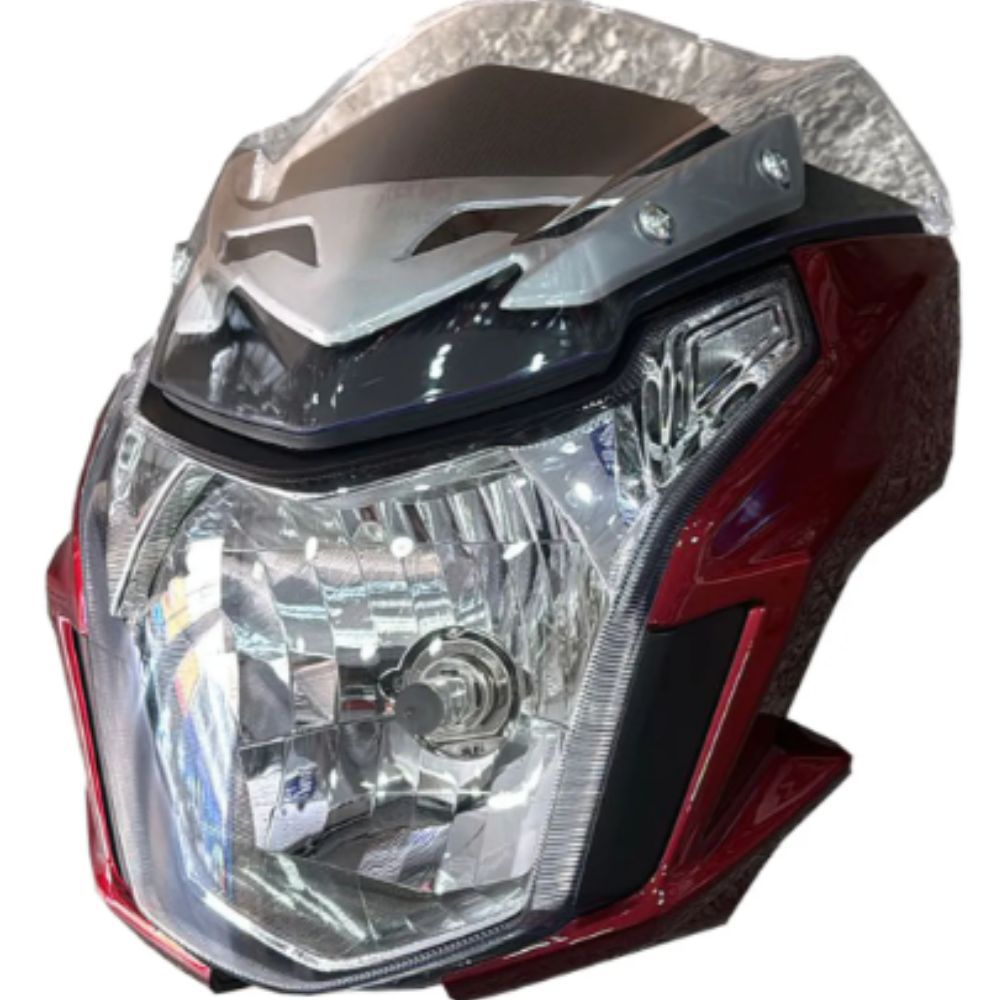 Frente Farol Haojue Dk 150 Completo Cores Vermelho Preto Azul Com Bolha