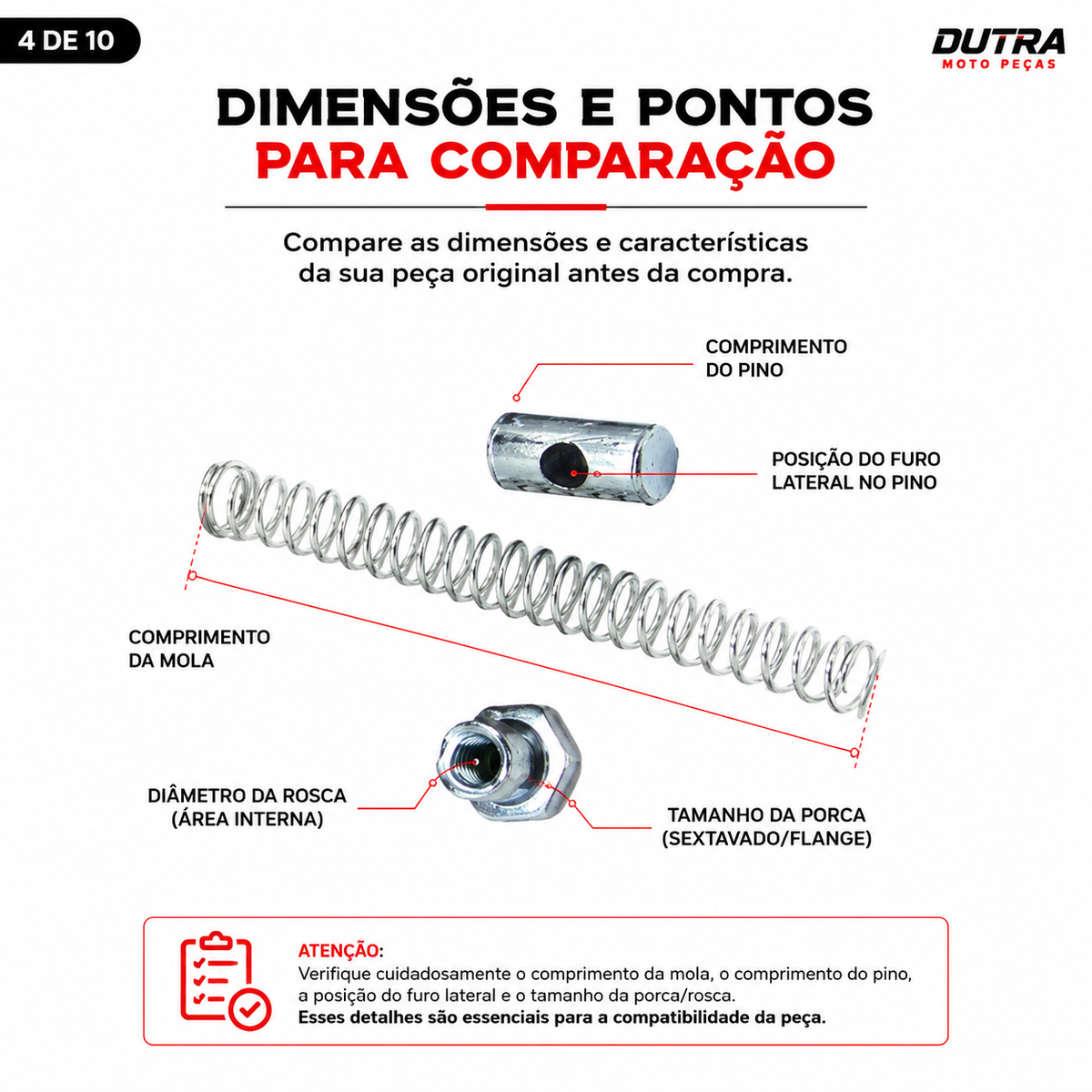 Kit Reparo Varão Vareta Freio Traseiro Honda CG Titan Fan 125 150 Completo
