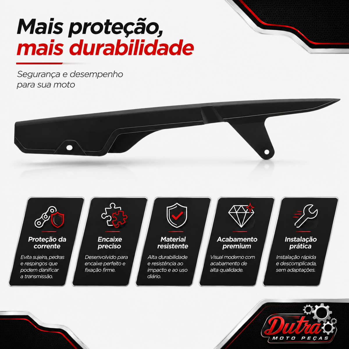 Protetor Capa Porta Corrente Transmissão Honda CG Titan Fan Start 125 150 160