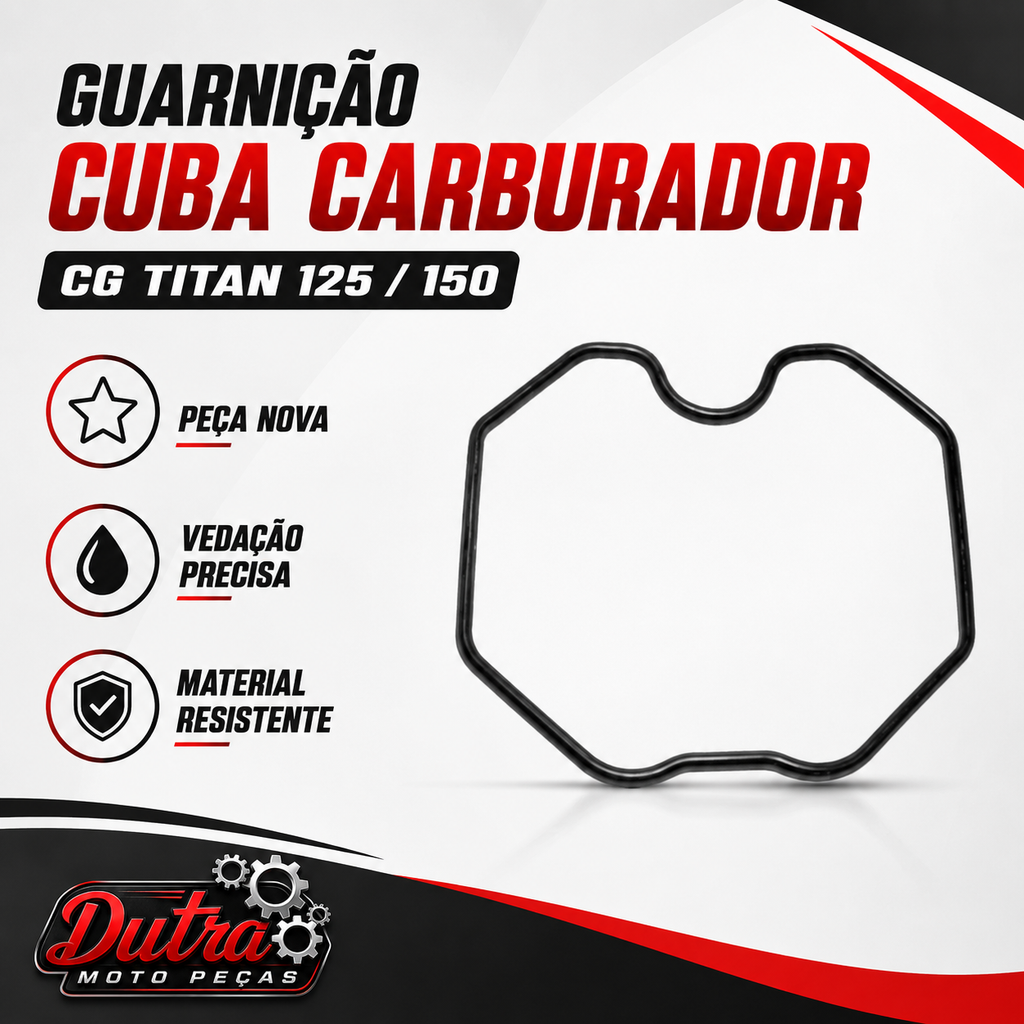 Guarnição Cuba Carburador Honda CG Titan 125 150 Fan Vedação Carburador