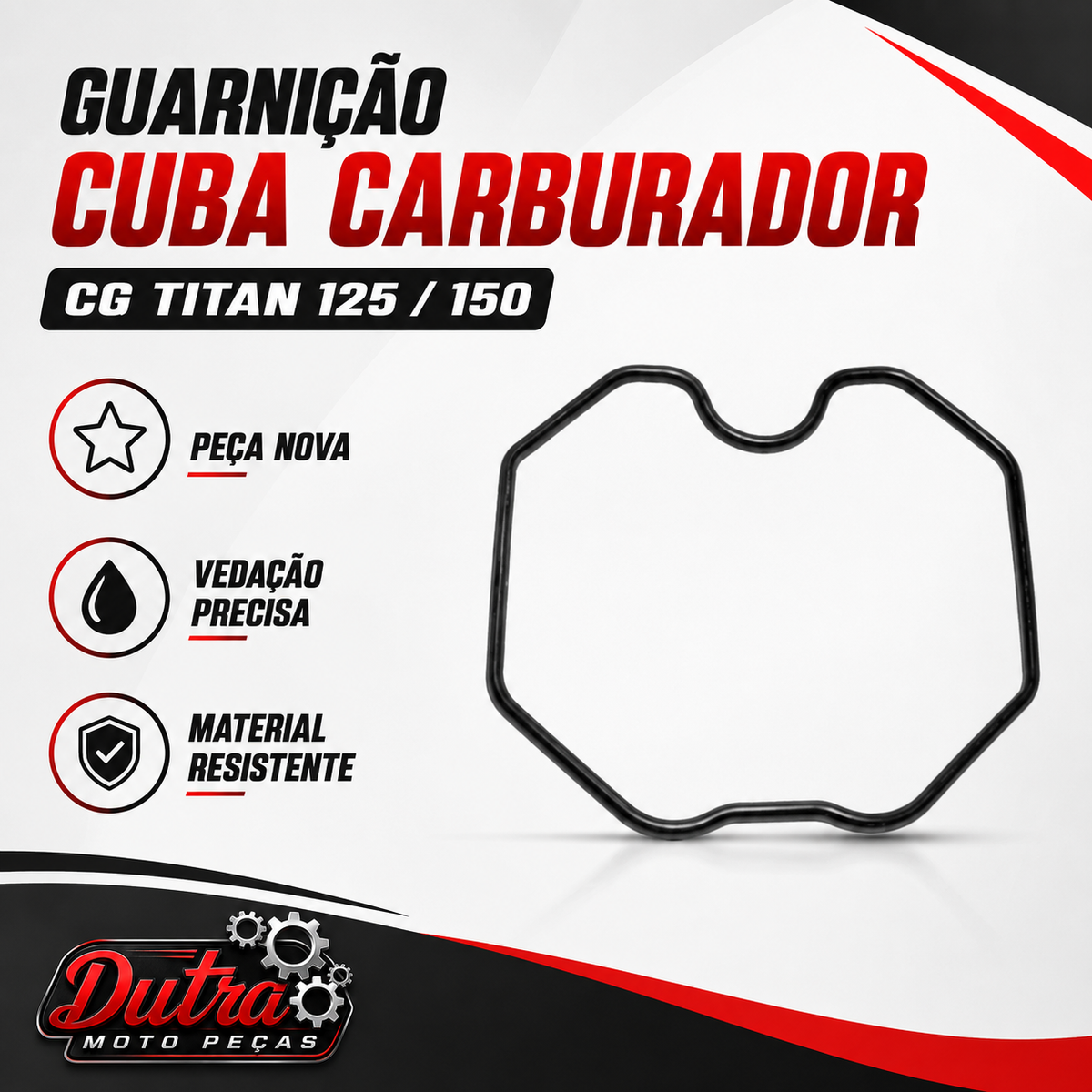 Guarnição Cuba Carburador Honda CG Titan 125 150 Fan Vedação Carburador