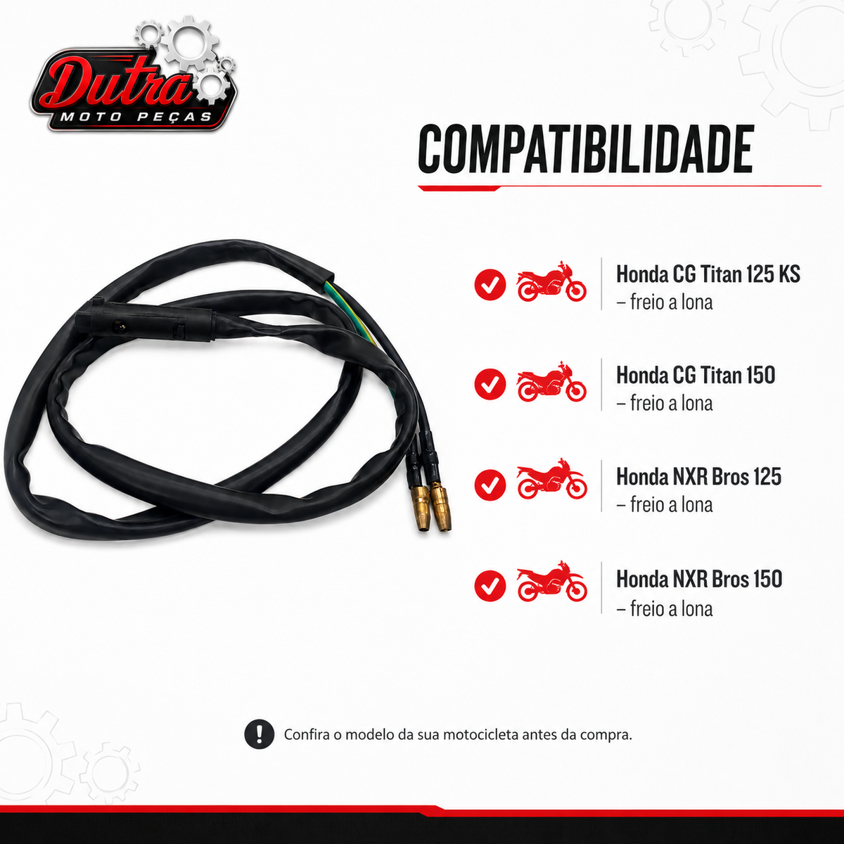 Interruptor Freio Dianteiro Titan 125 Ks Lona/ Titan 150 Lona/ Nxr Bros 150/125 Lona