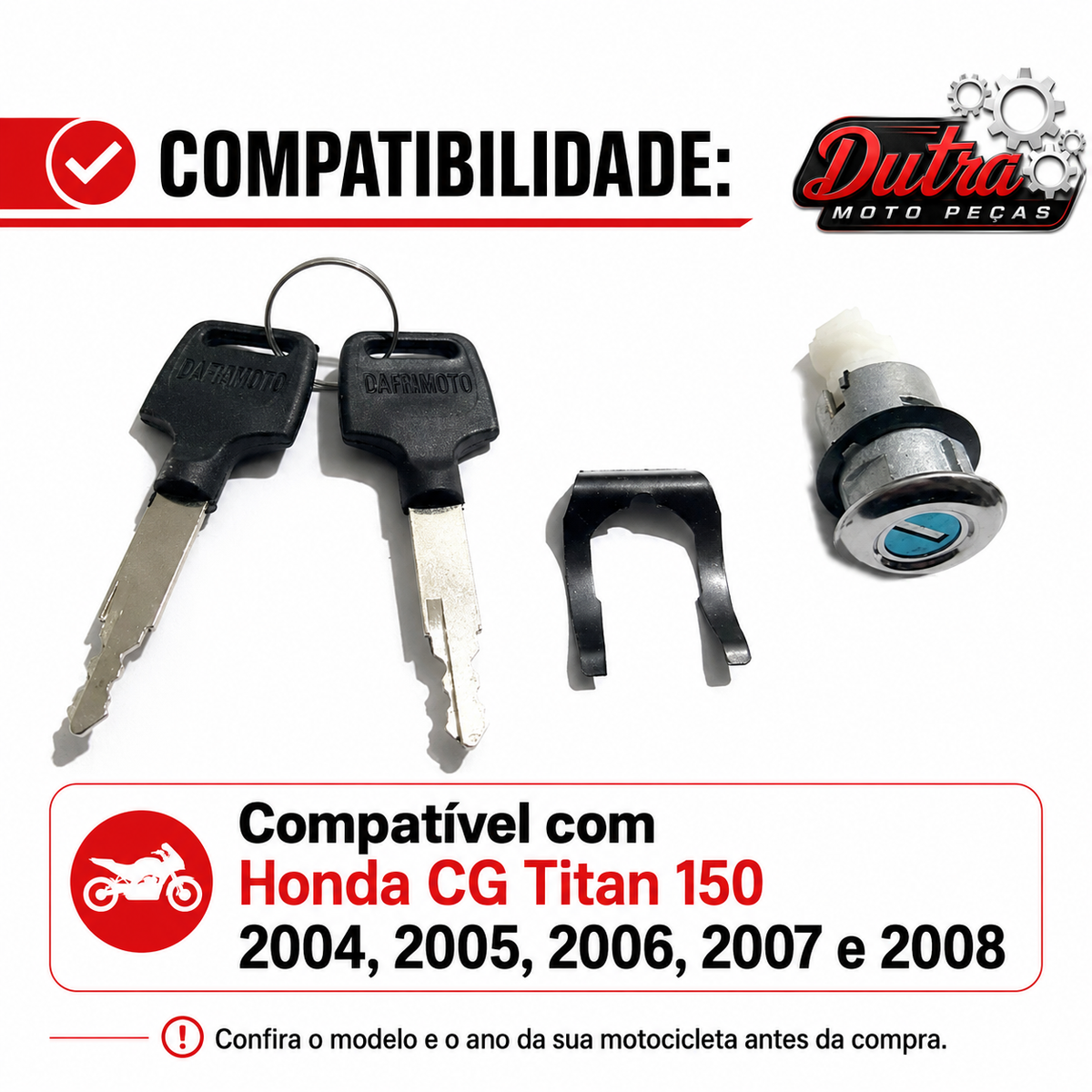 Pino Trava Tampa Lateral Honda CG Titan 150 2004 a 2008 Carenagem
