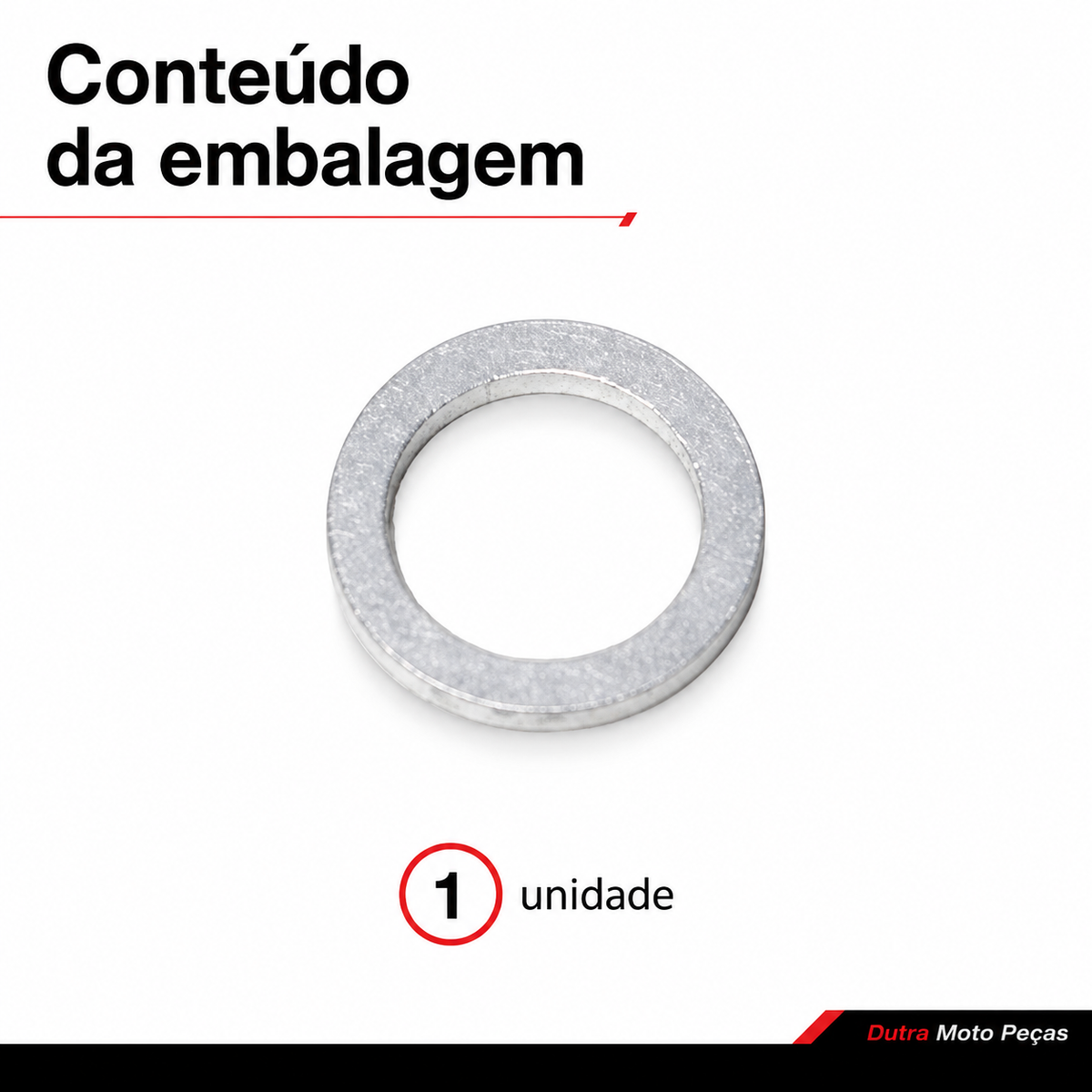 Arruela Alumínio Bujão Óleo 14mm M14 Vedação Cárter Moto Universal