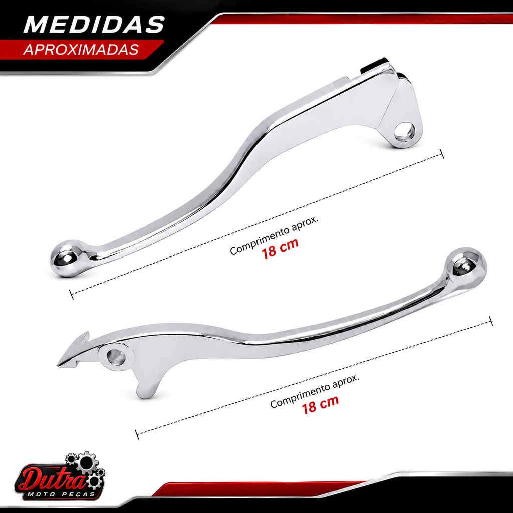 Par Manete freio Embreagem Xtz250 Tenere 250 Fazer 250 Lander 2009 em diant à Disco Polido
