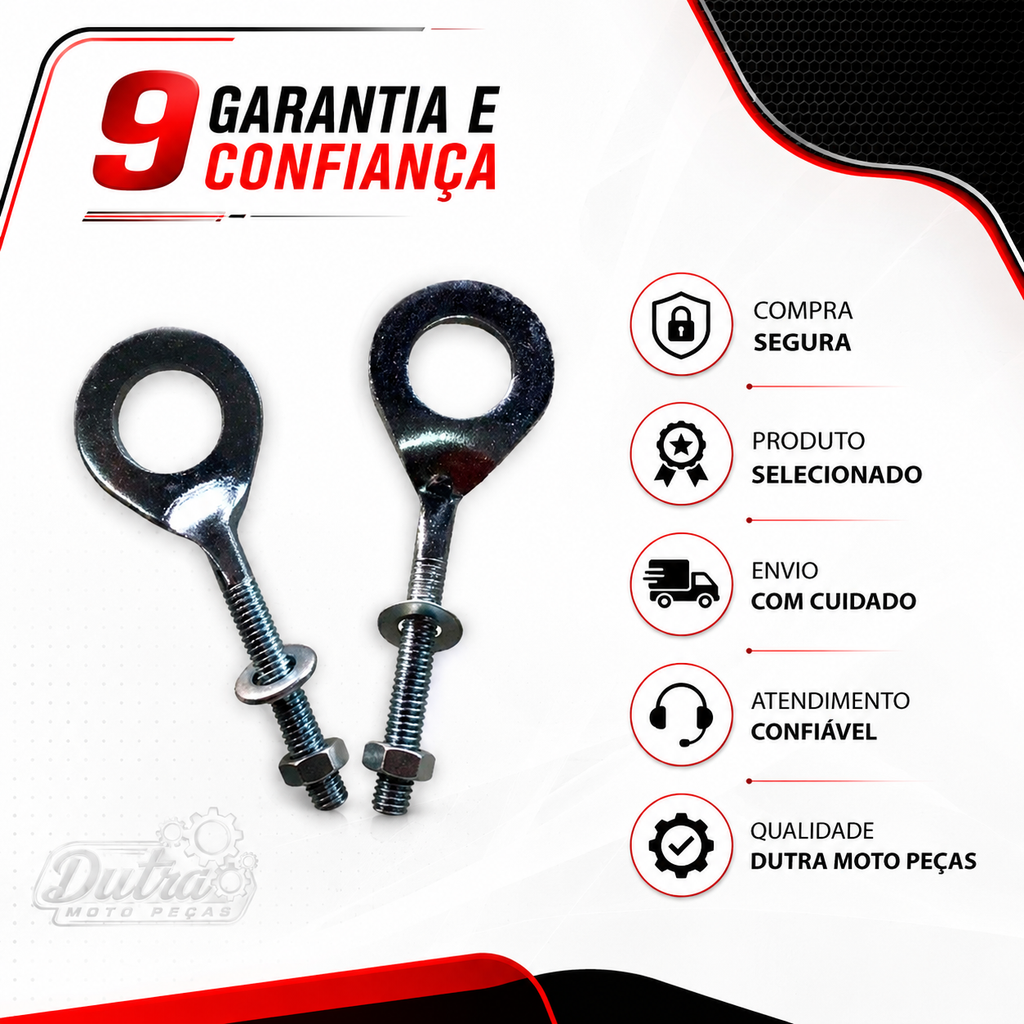Par Esticador Corrente Honda CG 150 160 Titan Fan Start Ajustador Transmissão