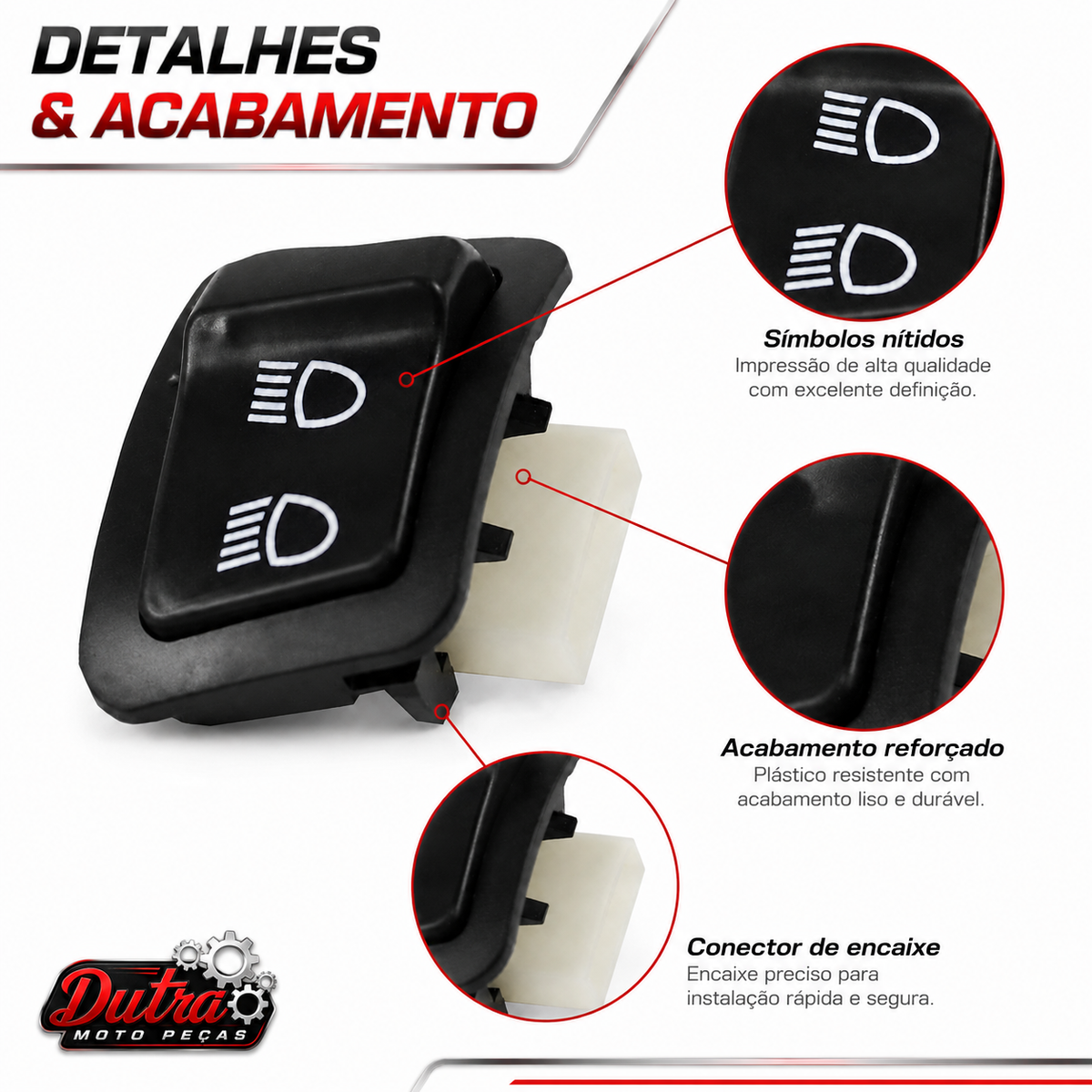 Interruptor Botão Luz Farol Alto Baixo Honda Biz 100 Biz 125 Chave Comando