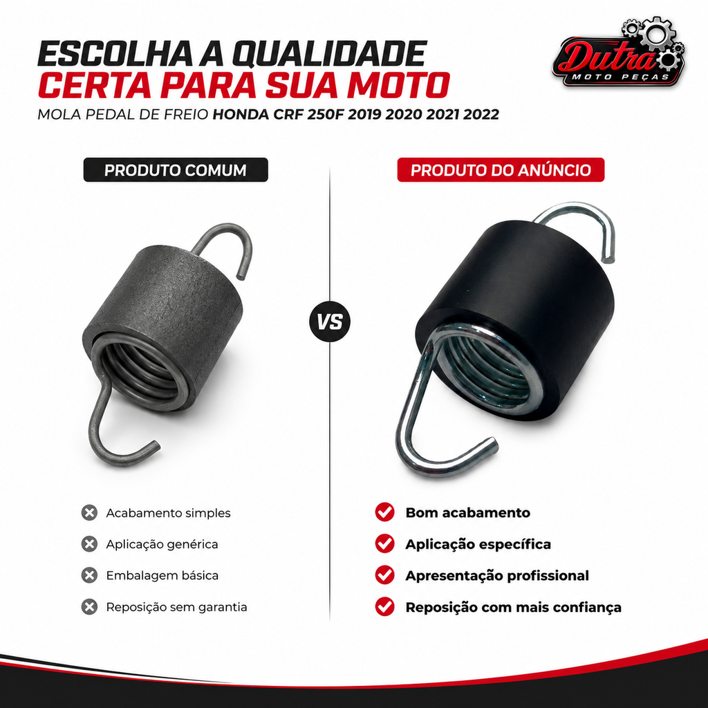 Mola Pedal De Freio Honda CRF 250F 2019 2020 2021 2022 Retorno Pedal