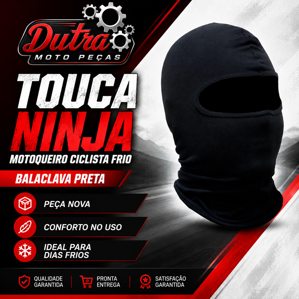 Touca Ninja Balaclava Motoqueiro Motoboy Ciclista Frio Inverno Moto Bike Unissex
