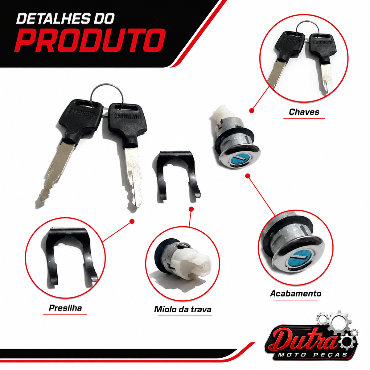 Pino Trava Tampa Lateral Honda CG Titan 150 2004 a 2008 Carenagem