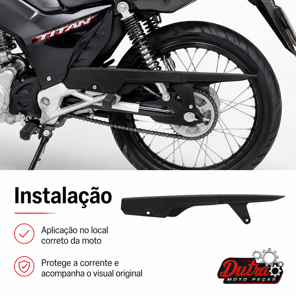 Protetor Capa Porta Corrente Transmissão Honda CG Titan Fan Start 125 150 160