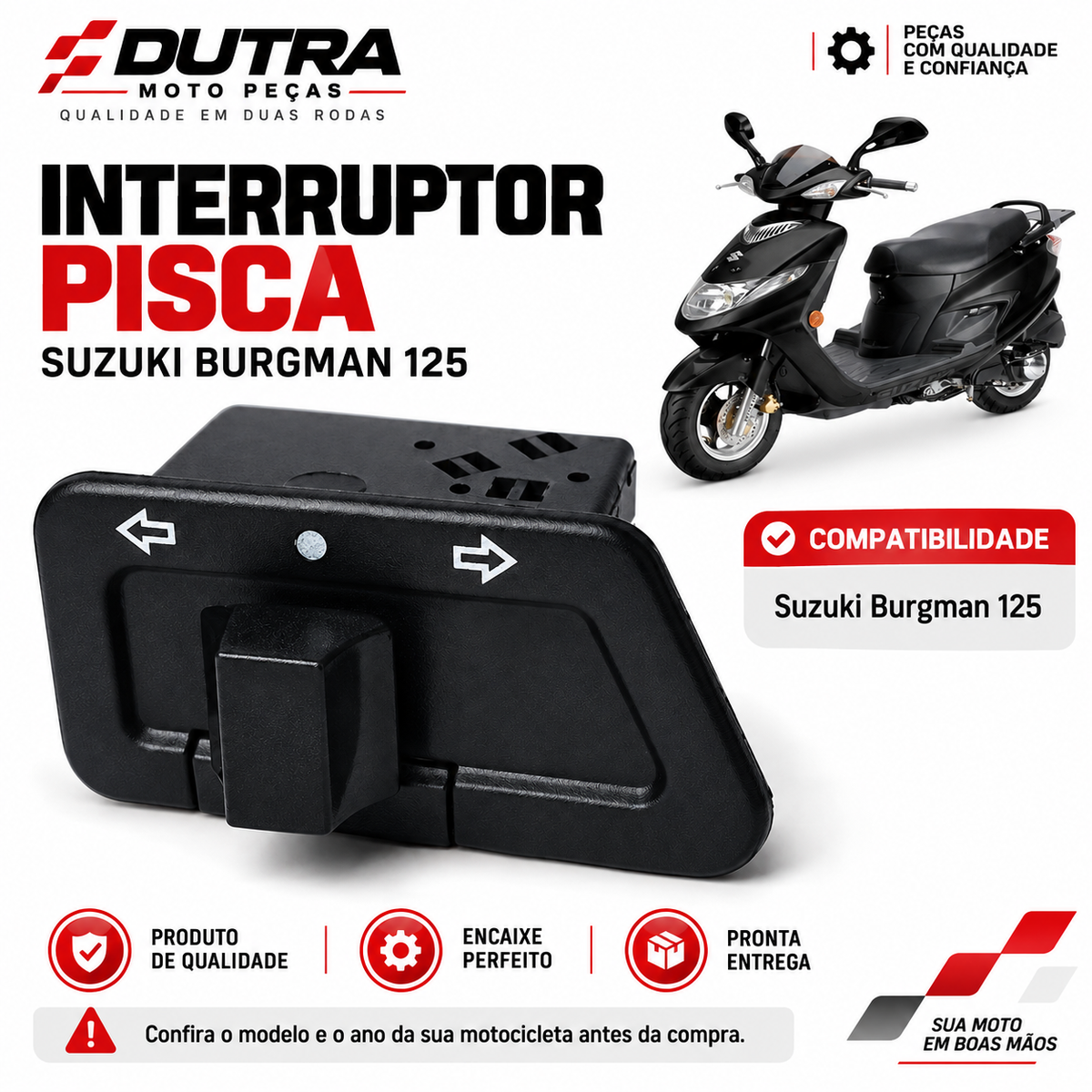 Interruptor Pisca Suzuki Burgman 125 / 125