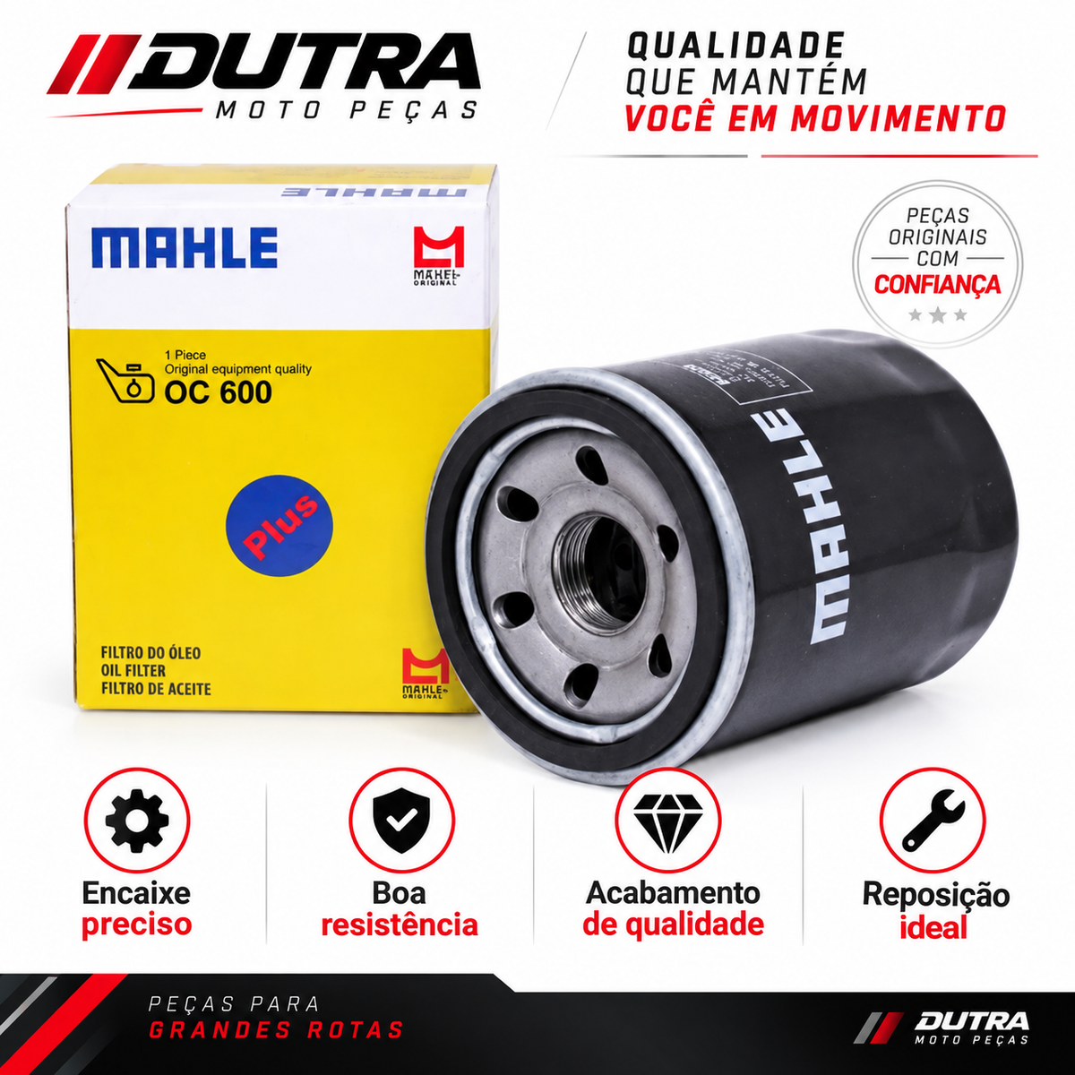 Filtro De Óleo Moto Mahle OC1019 Hornet 600/kawasaki Er6n/cb 500