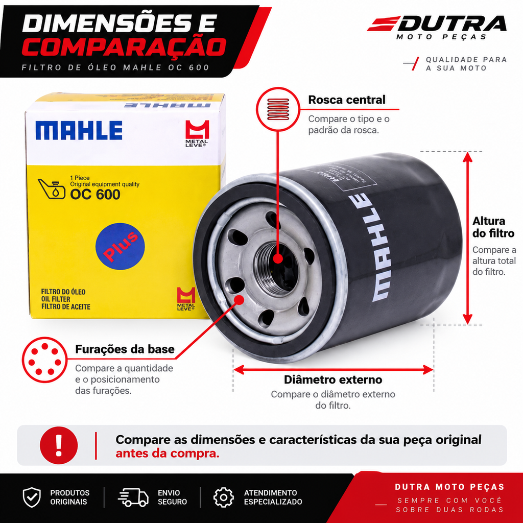 Filtro De Óleo Moto Mahle OC1019 Hornet 600/kawasaki Er6n/cb 500