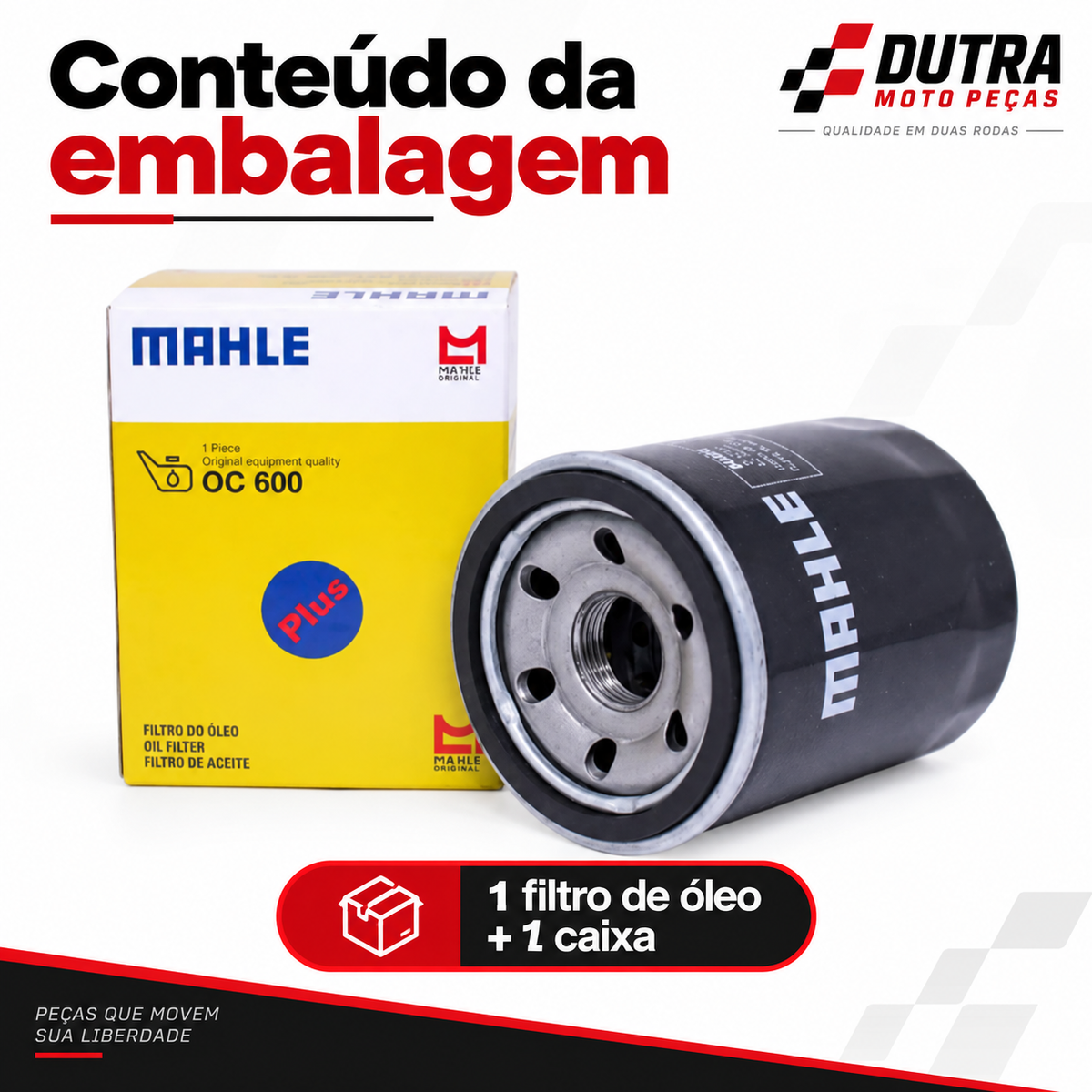 Filtro De Óleo Moto Mahle OC1019 Hornet 600/kawasaki Er6n/cb 500