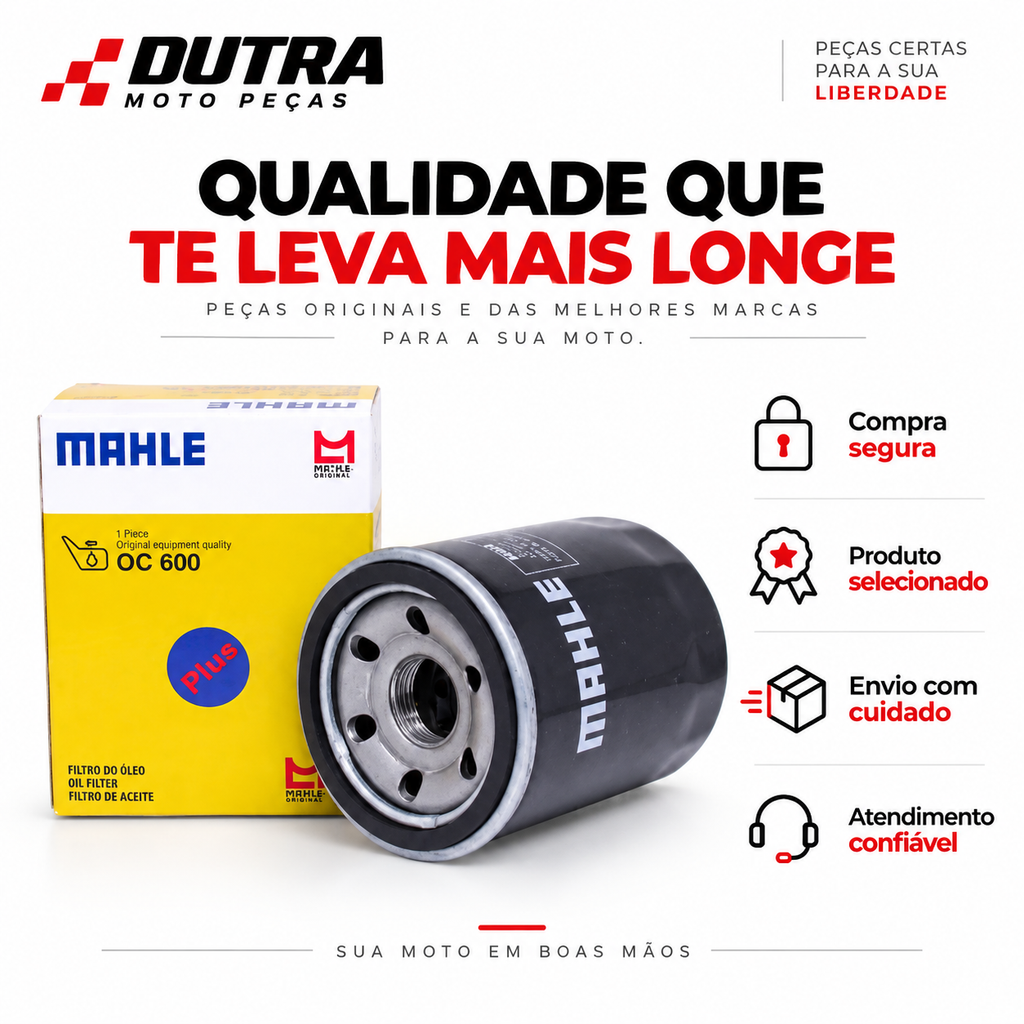 Filtro De Óleo Moto Mahle OC1019 Hornet 600/kawasaki Er6n/cb 500