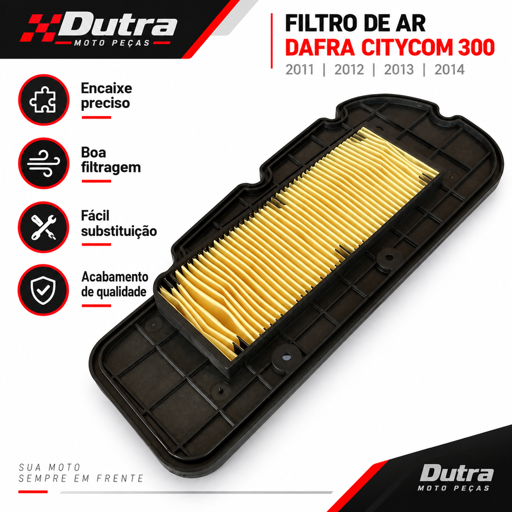 Filtro De Ar Dafra Citycom 300 2011 2012 2013 2014