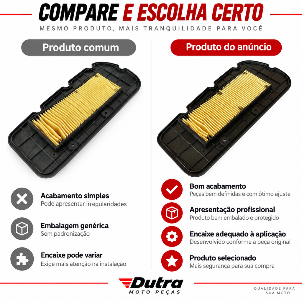 Filtro De Ar Dafra Citycom 300 2011 2012 2013 2014