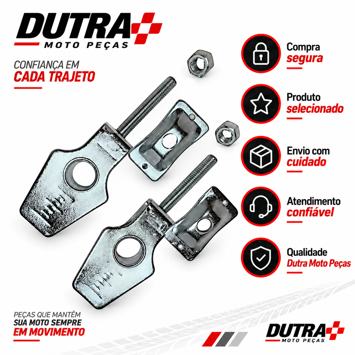Placa Chapinha Esticador Corrente Honda Bros 125 150 160 XRE
