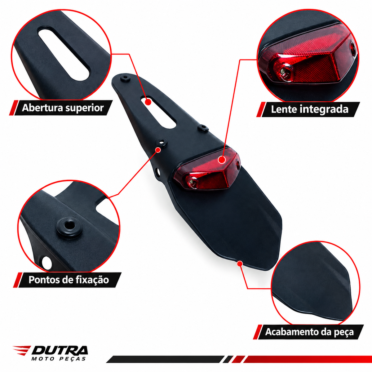 Lanterna Led Motocross Ktm 250 300 / Crf 230 250 Traseira