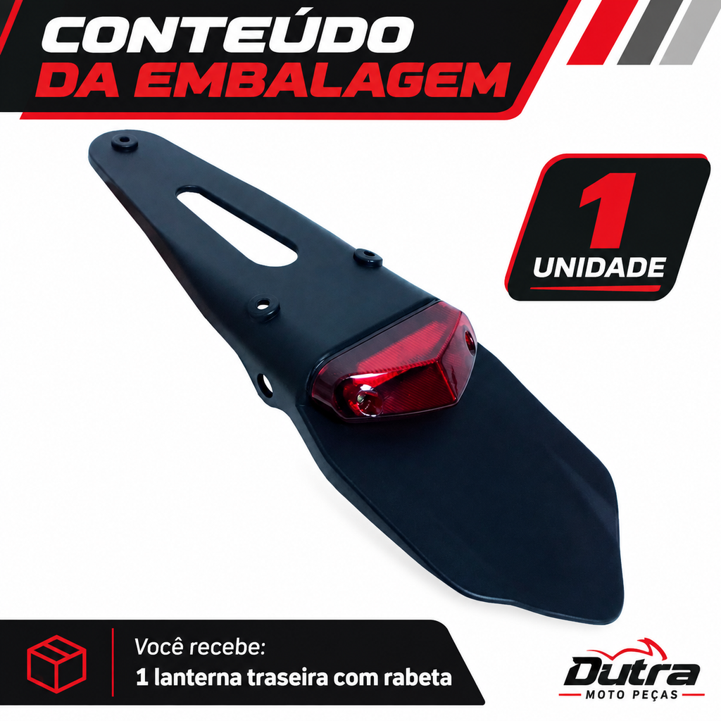 Lanterna Led Motocross Ktm 250 300 / Crf 230 250 Traseira