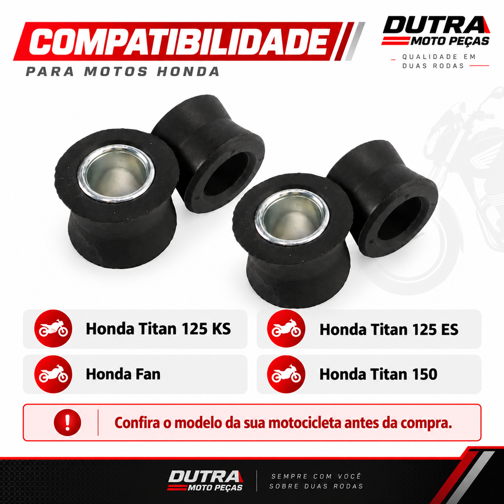 Kit Reparo Bucha amortecedorHonda Titan 125 Ks Es Fan Titan 150