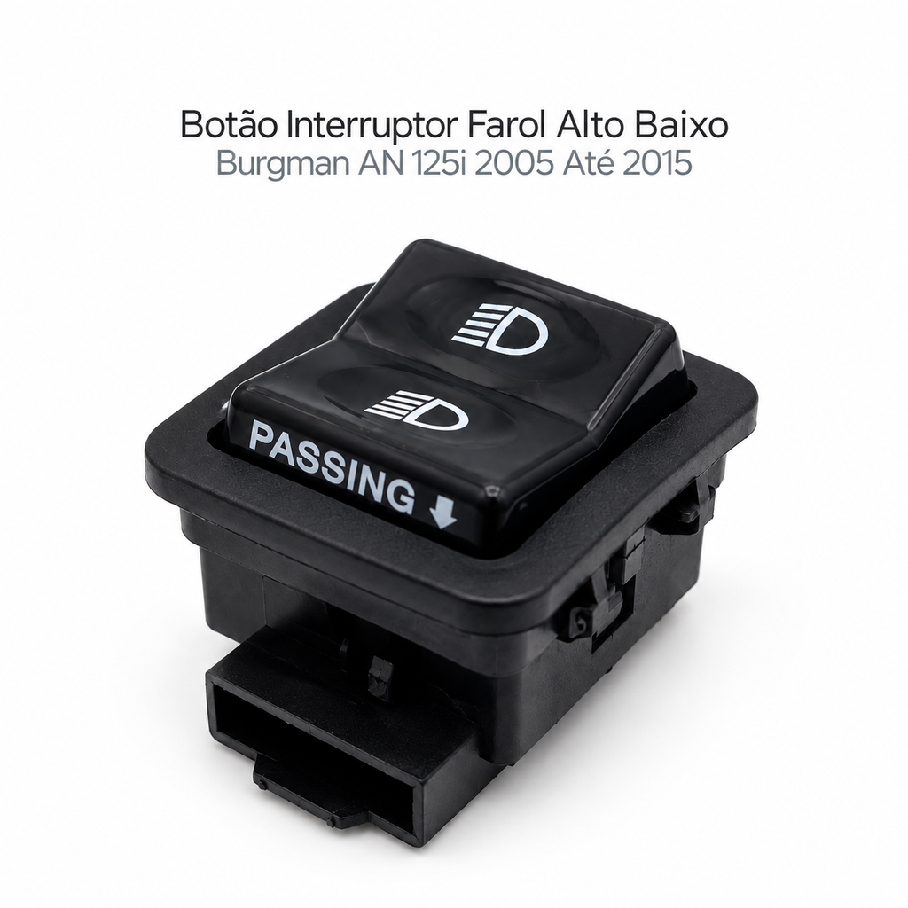 Botão Interruptor Farol Alto Baixo Burgman AN 125i 2005 Até 2015