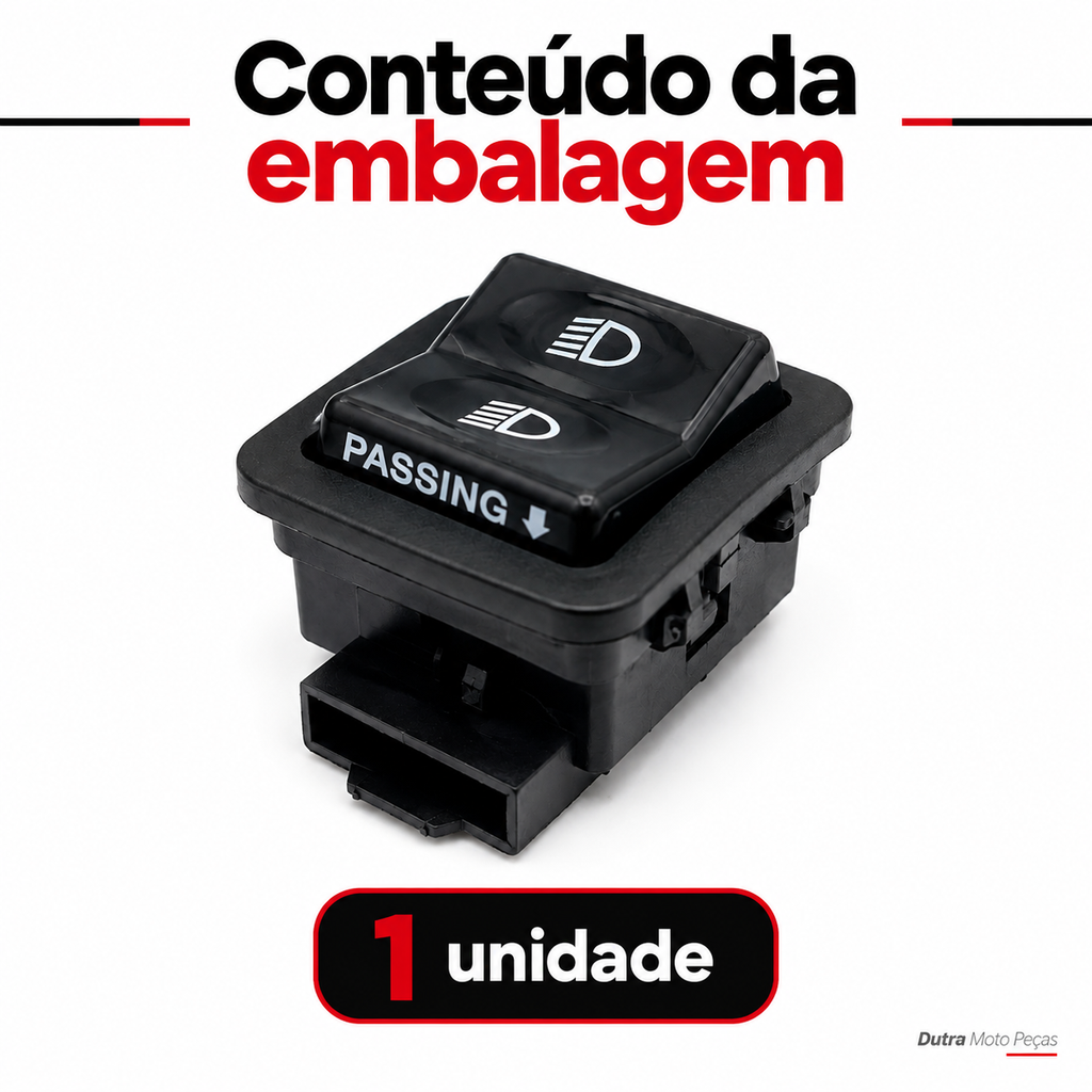 Botão Interruptor Farol Alto Baixo Burgman AN 125i 2005 Até 2015
